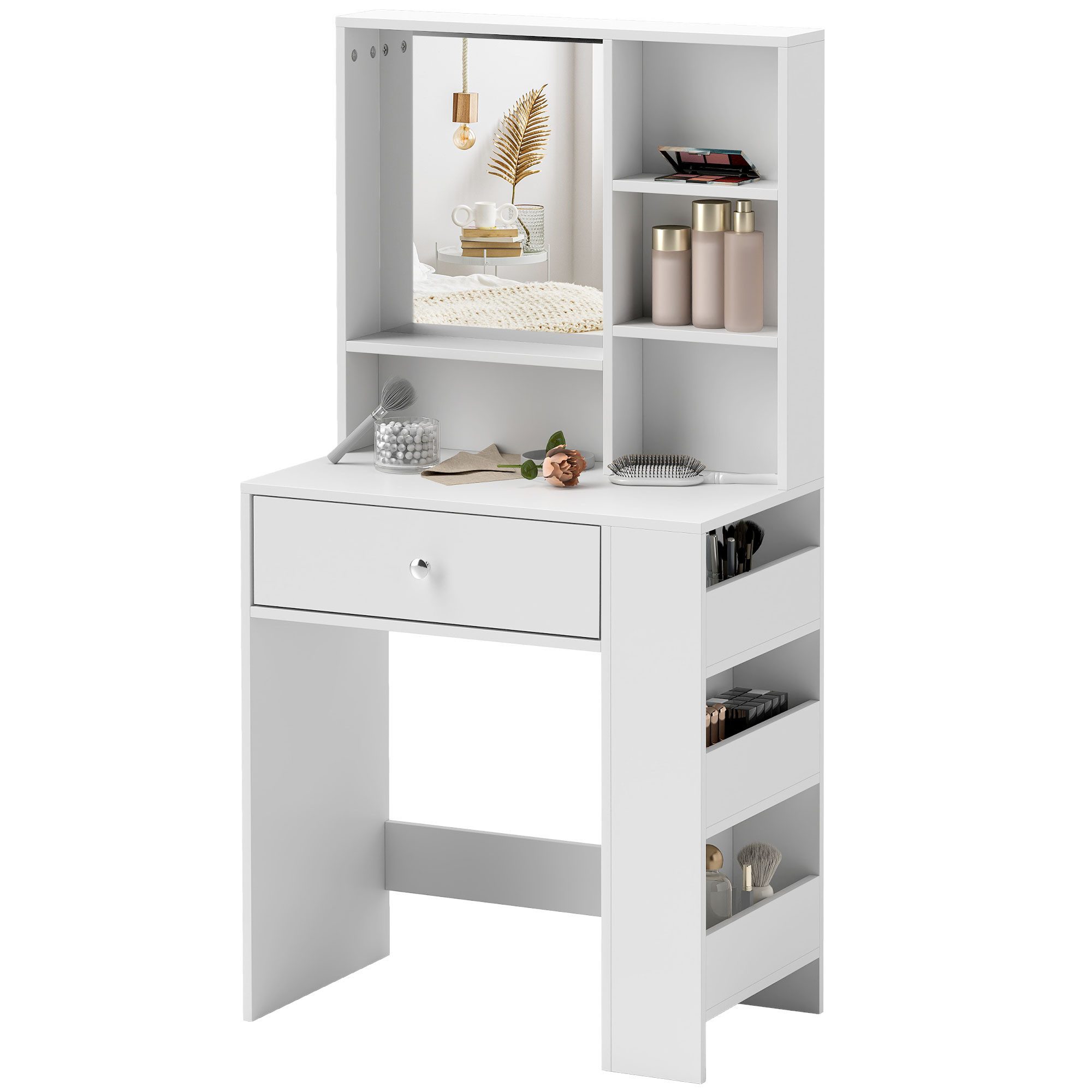 HOMCOM Schminktisch Make-up-Tisch mit Spiegel (Frisiertisch günstig online kaufen