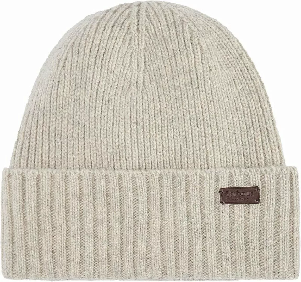 Barbour Beanie Carlton Wolle Greige - günstig online kaufen