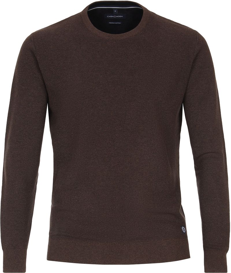 Casa Moda Pullover O-Halsausschnitt Melange Gelb - Größe XL günstig online kaufen