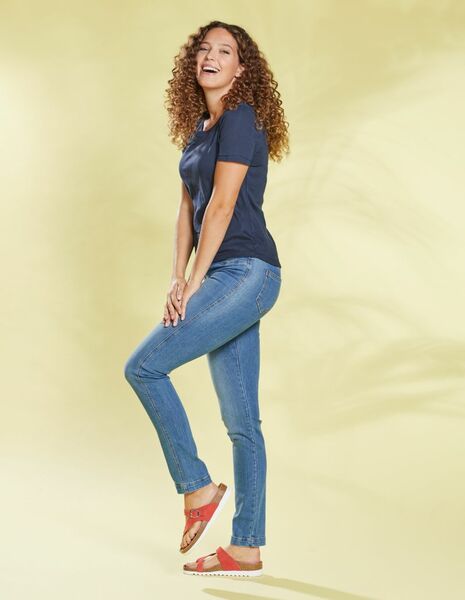 Slim-fit-jeans Tammy Mit Gummibund - Aus Bio-baumwolle günstig online kaufen