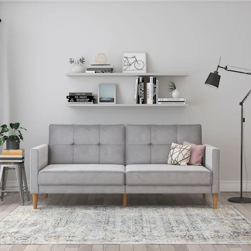Dorel Home 3-Sitzer "Lilly", Bett-Funktion, Rückenlehne 3-fach verstellbar, günstig online kaufen