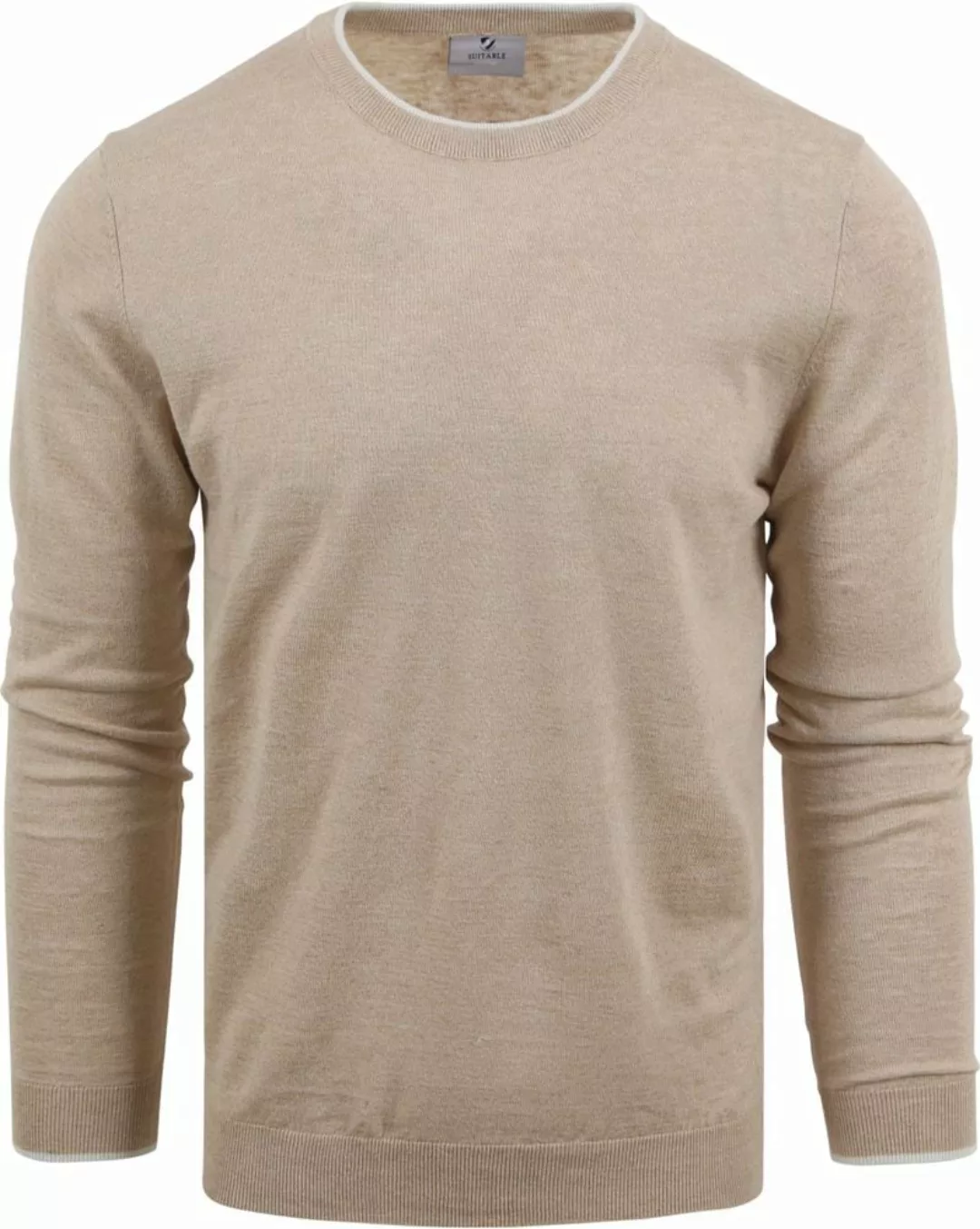 Suitable  Pullover O-Ausschnitt Johan Beige - Größe M günstig online kaufen