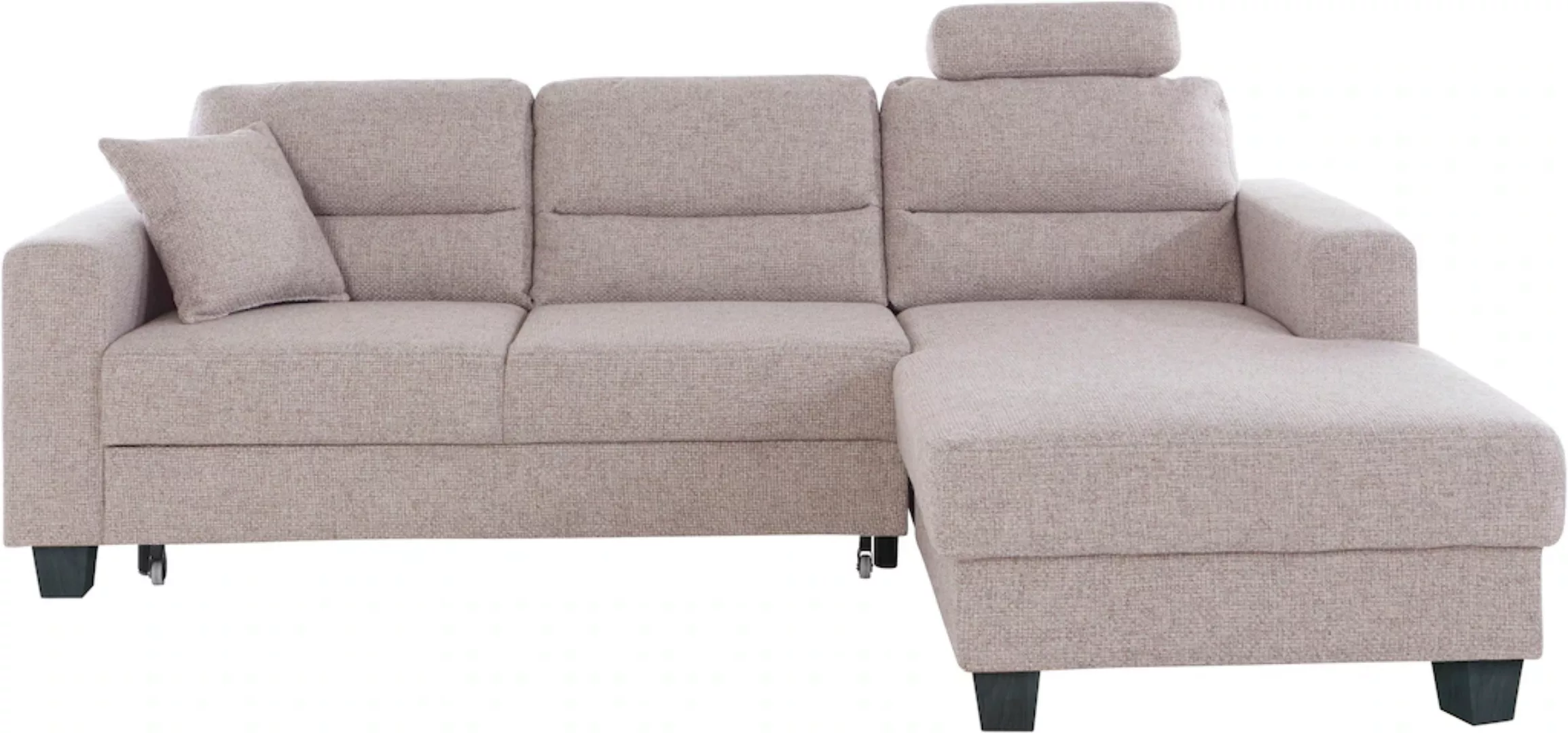 TRENDMANUFAKTUR Ecksofa "Chamber, zeitlos und modern, hoher Sitzkomfort, L- günstig online kaufen