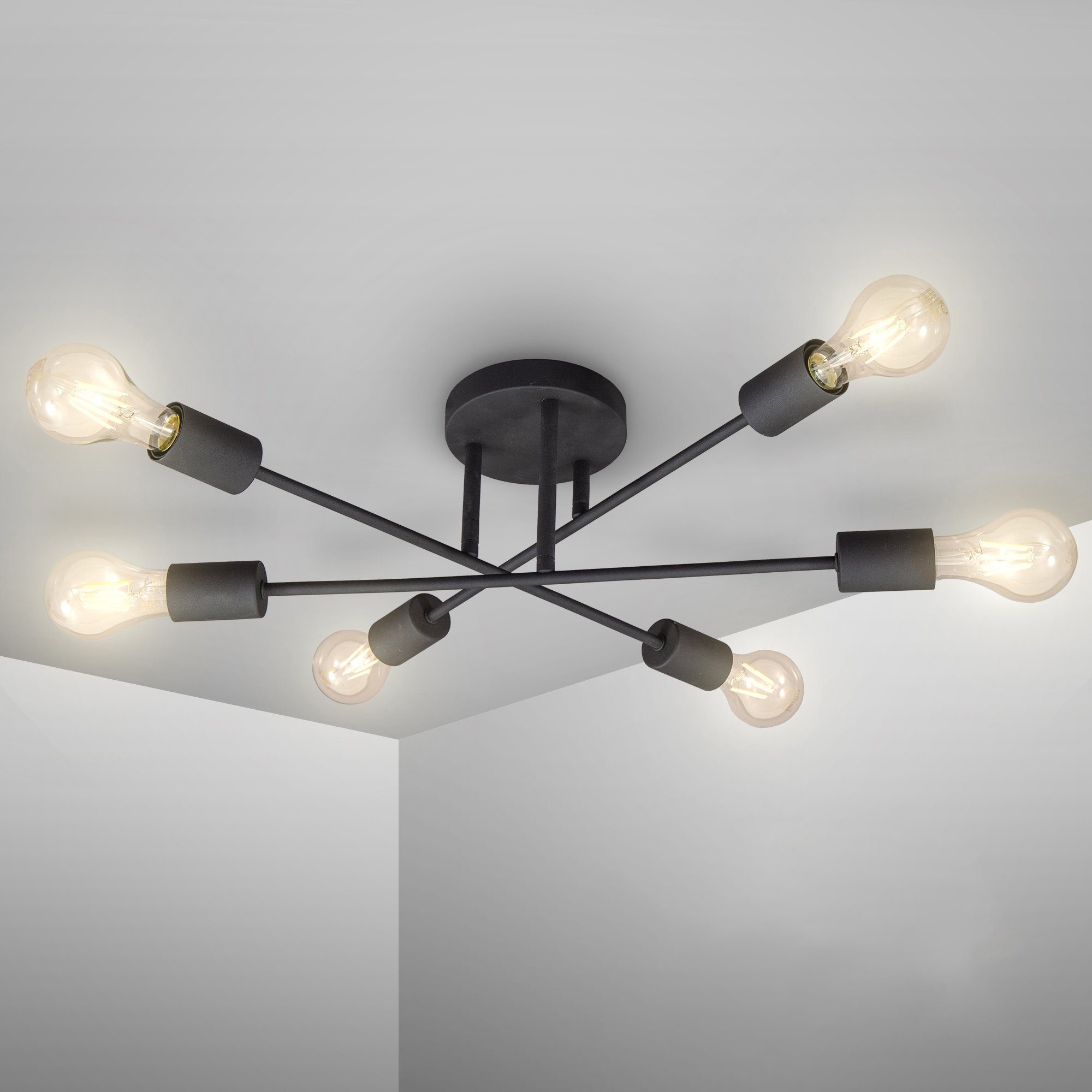 B.K.Licht LED Deckenleuchte Retro LED Deckenlampe günstig online kaufen