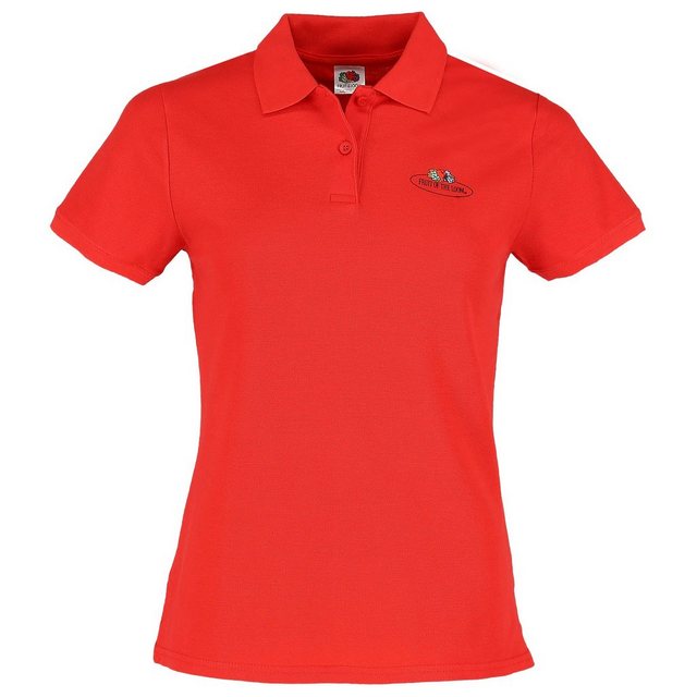 Fruit of the Loom Poloshirt Damen Polo-Shirt mit Vintage-Logo günstig online kaufen