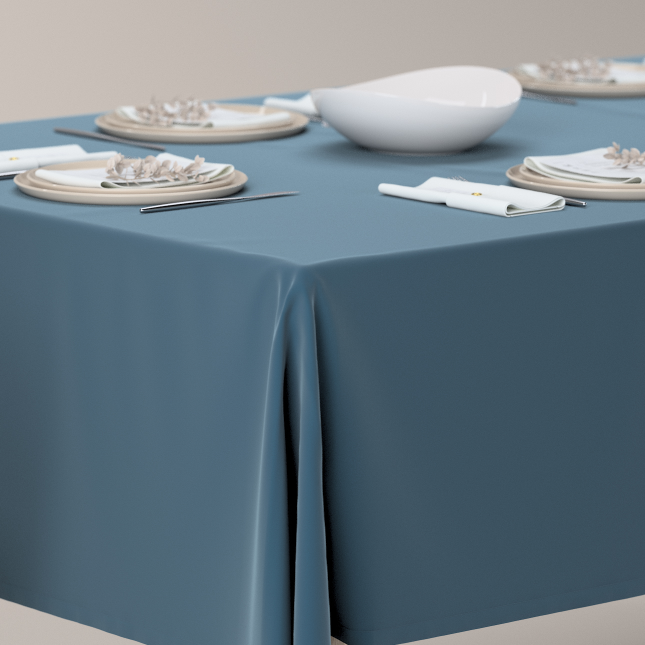 Rechteckige Tischdecke, blau, Velvet (704-16) günstig online kaufen