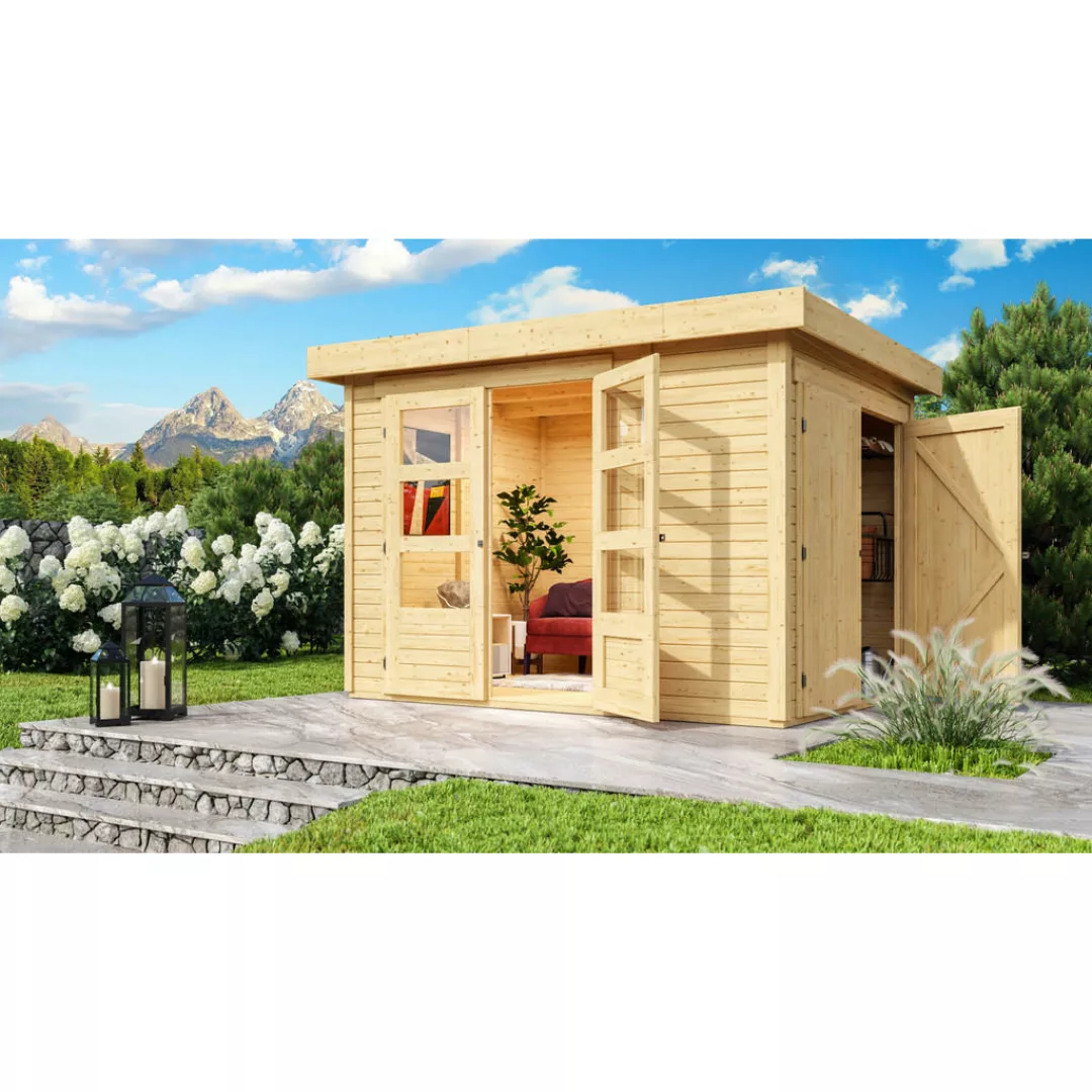 Karibu Gartenhaus Loco 1 natur Fichte B/H/T: ca. 213x217x211 cm günstig online kaufen