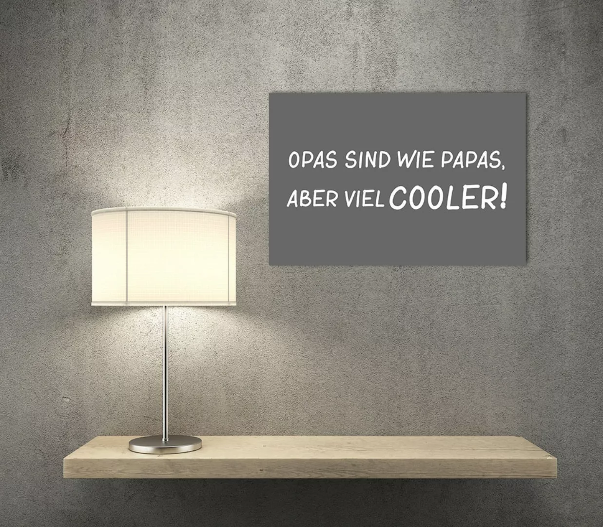 queence Metallbild »Cooler«, Sprüche, (1 St.) günstig online kaufen