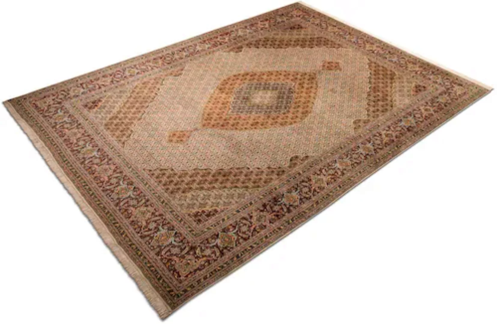 morgenland Teppich »Täbriz 70 Raj Teppich handgeknüpft braun«, rechteckig günstig online kaufen