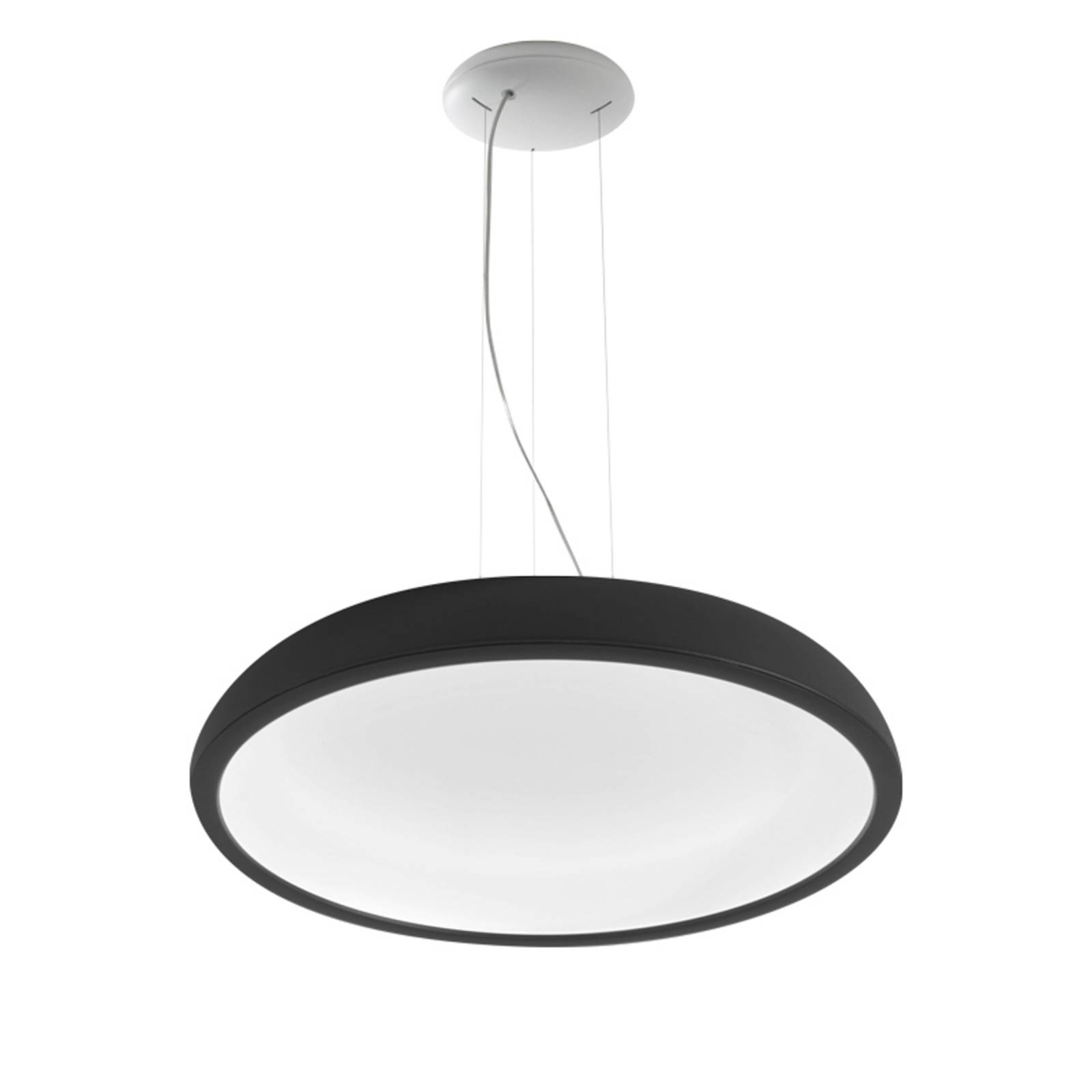 Stilnovo Reflexio LED-Hängeleuchte, Ø65cm, schwarz günstig online kaufen