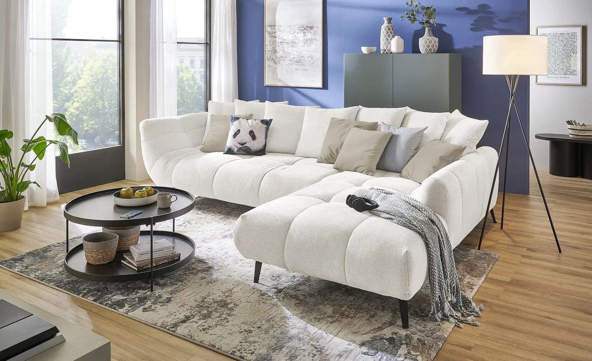 bobb Ecksofa  Bellani III ¦ creme ¦ Maße (cm): B: 318 H: 90 T: 218.0 Polste günstig online kaufen
