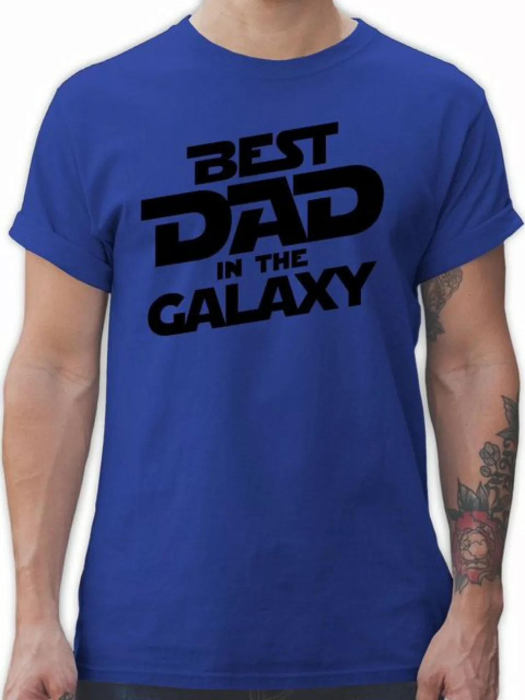Shirtracer T-Shirt Best Dad in the Galaxy Vatertag Geschenk für Papa günstig online kaufen