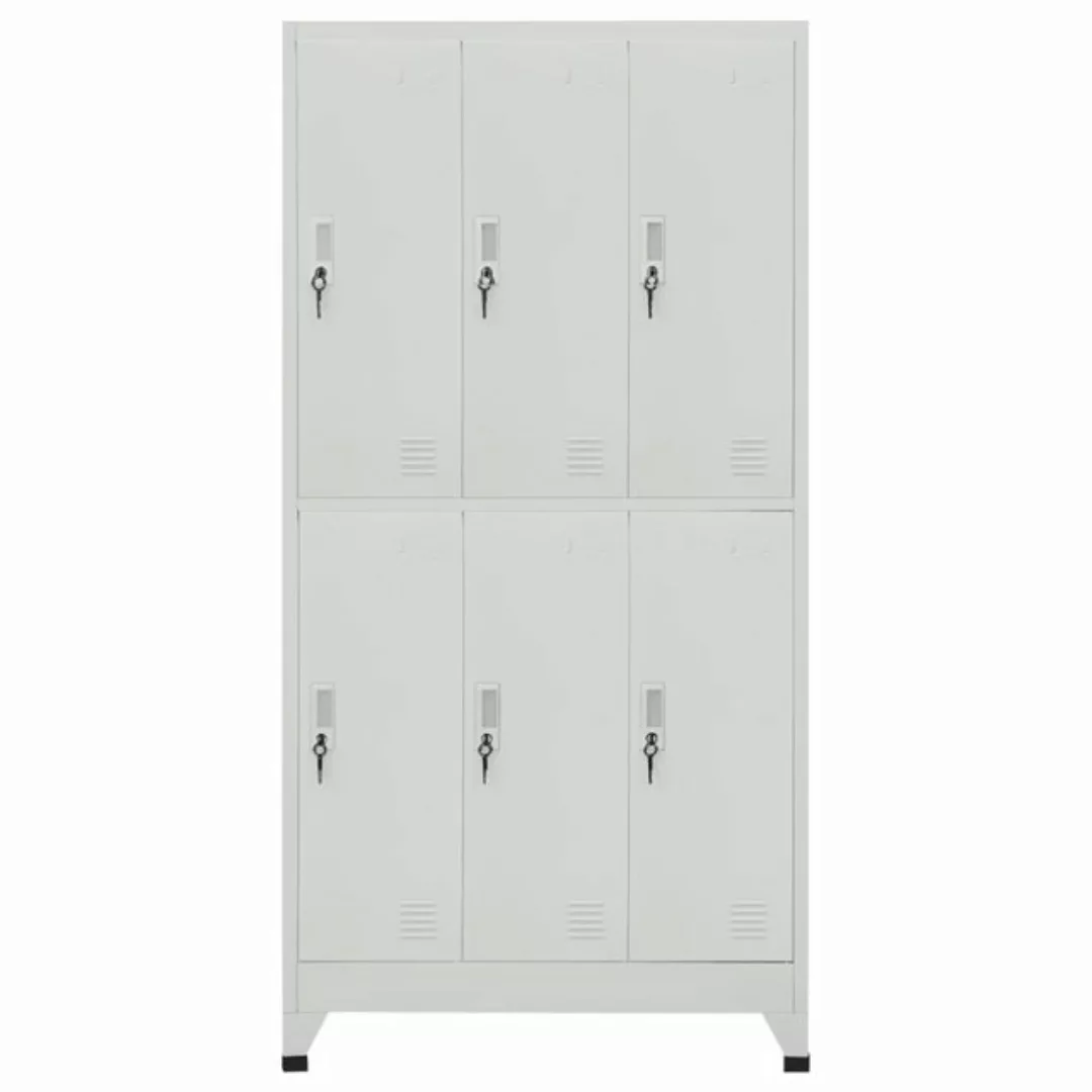 vidaXL Mehrzweckschrank Schließfachschrank mit 6 Fächern Stahl 90x45x180 cm günstig online kaufen