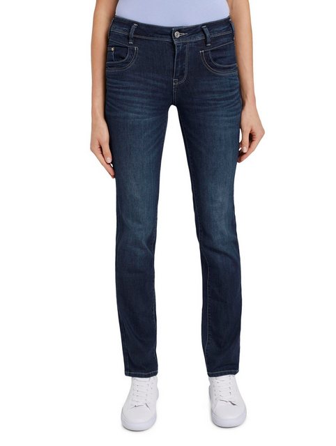 TOM TAILOR 5-Pocket-Jeans Alexa Straight Jeans mit Bio-Baumwolle günstig online kaufen