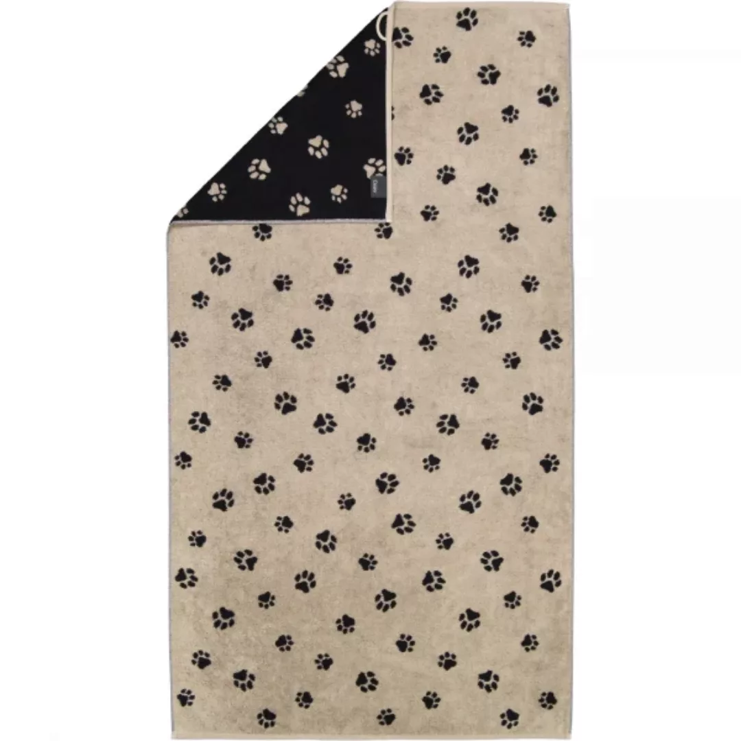 Cawö Handtücher WE LOVE DOGS Paws 6247 - Farbe: Schwarz-Beige - 93 - Duscht günstig online kaufen