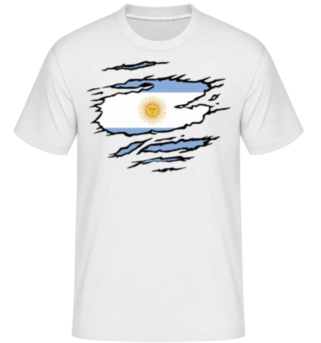 Ripped Flag Argentina · Shirtinator Männer T-Shirt günstig online kaufen