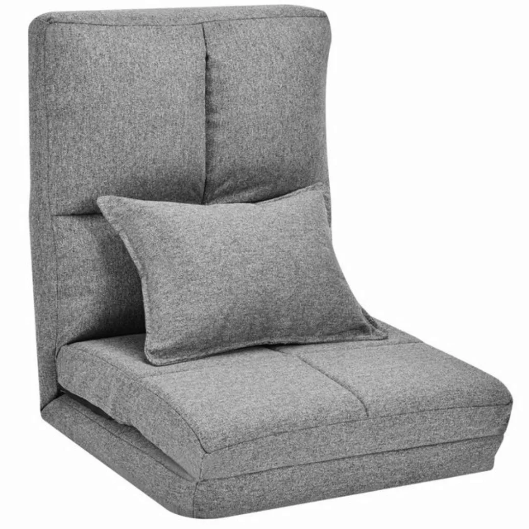 KOMFOTTEU Sofa Bodenstuhl Bodensofa, mit 1 Kissen,mit 5-Fach Verstellbarer günstig online kaufen