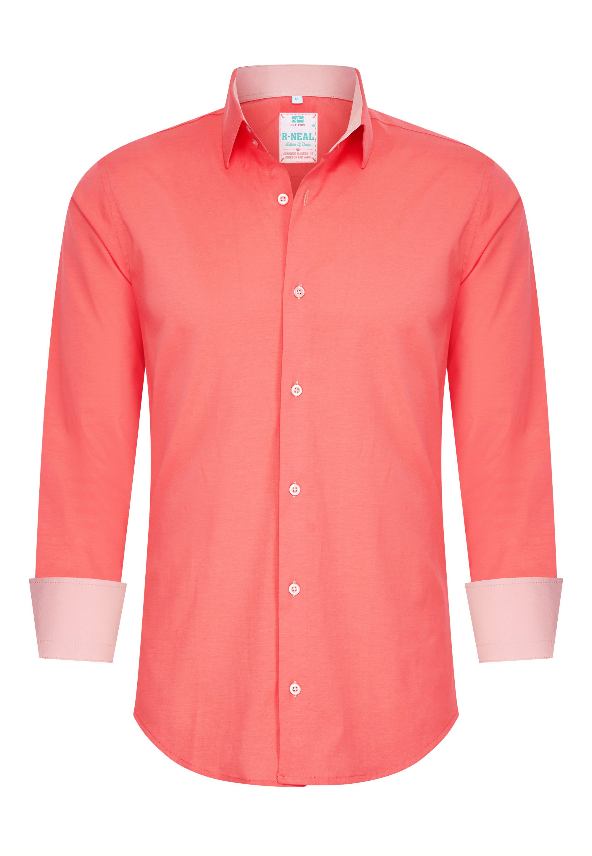 R-NEAL Businesshemd Pastellhemd Herren Slim Fit günstig online kaufen