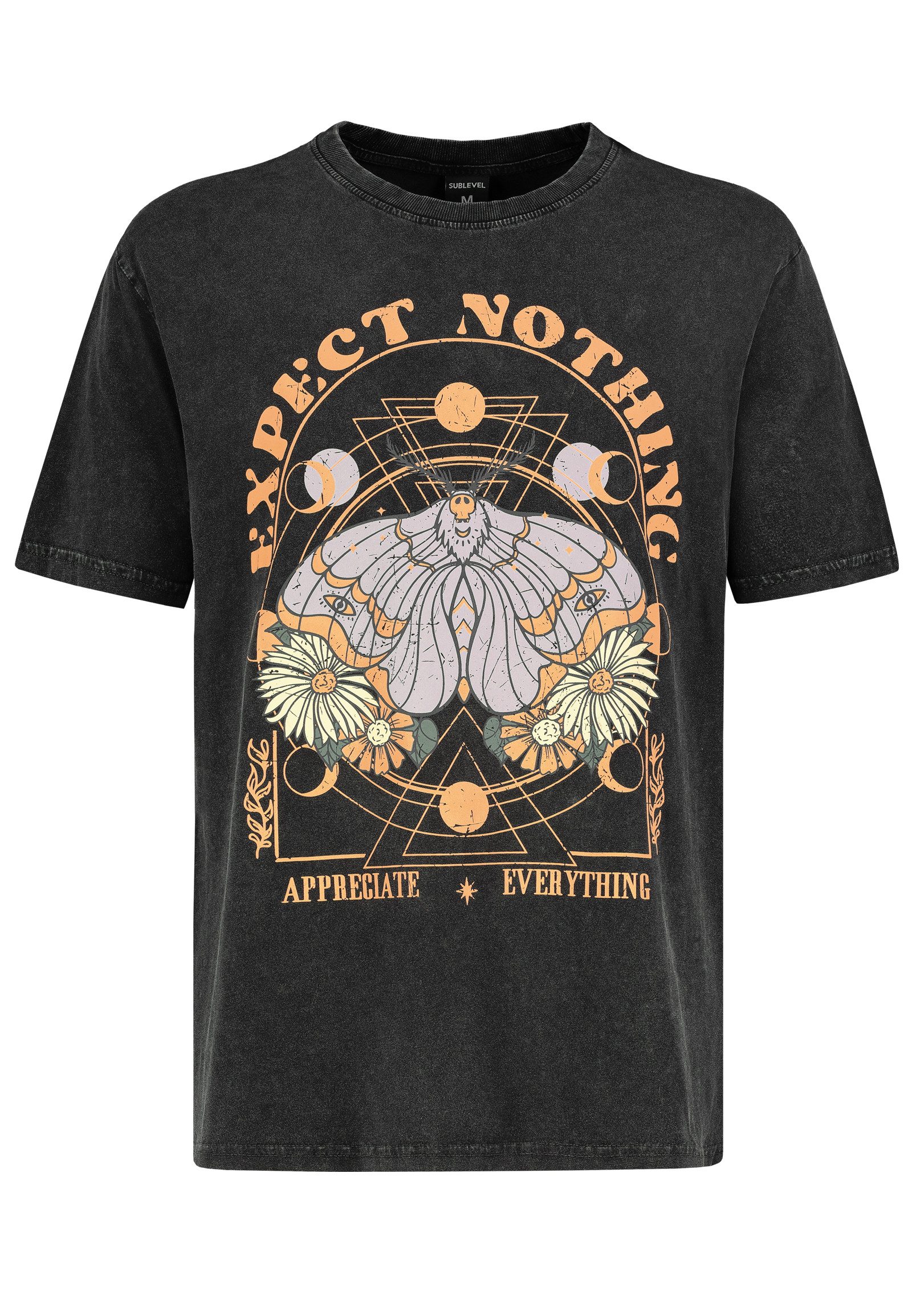 SUBLEVEL T-Shirt Mit Zitat Print und günstig online kaufen
