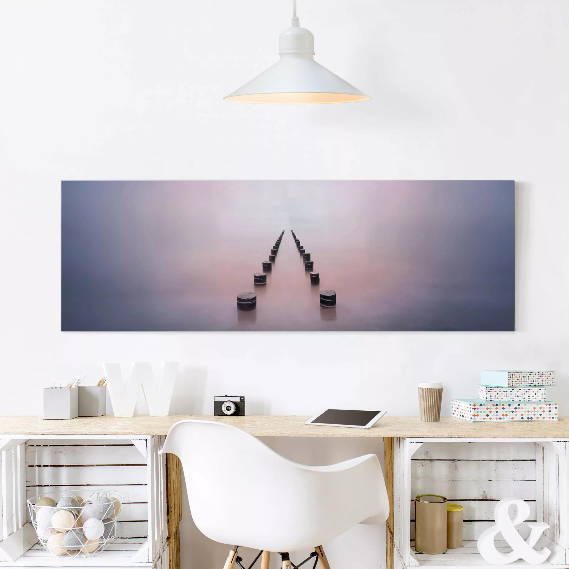 Leinwandbild Natur & Landschaft - Panorama Zen am Strand günstig online kaufen