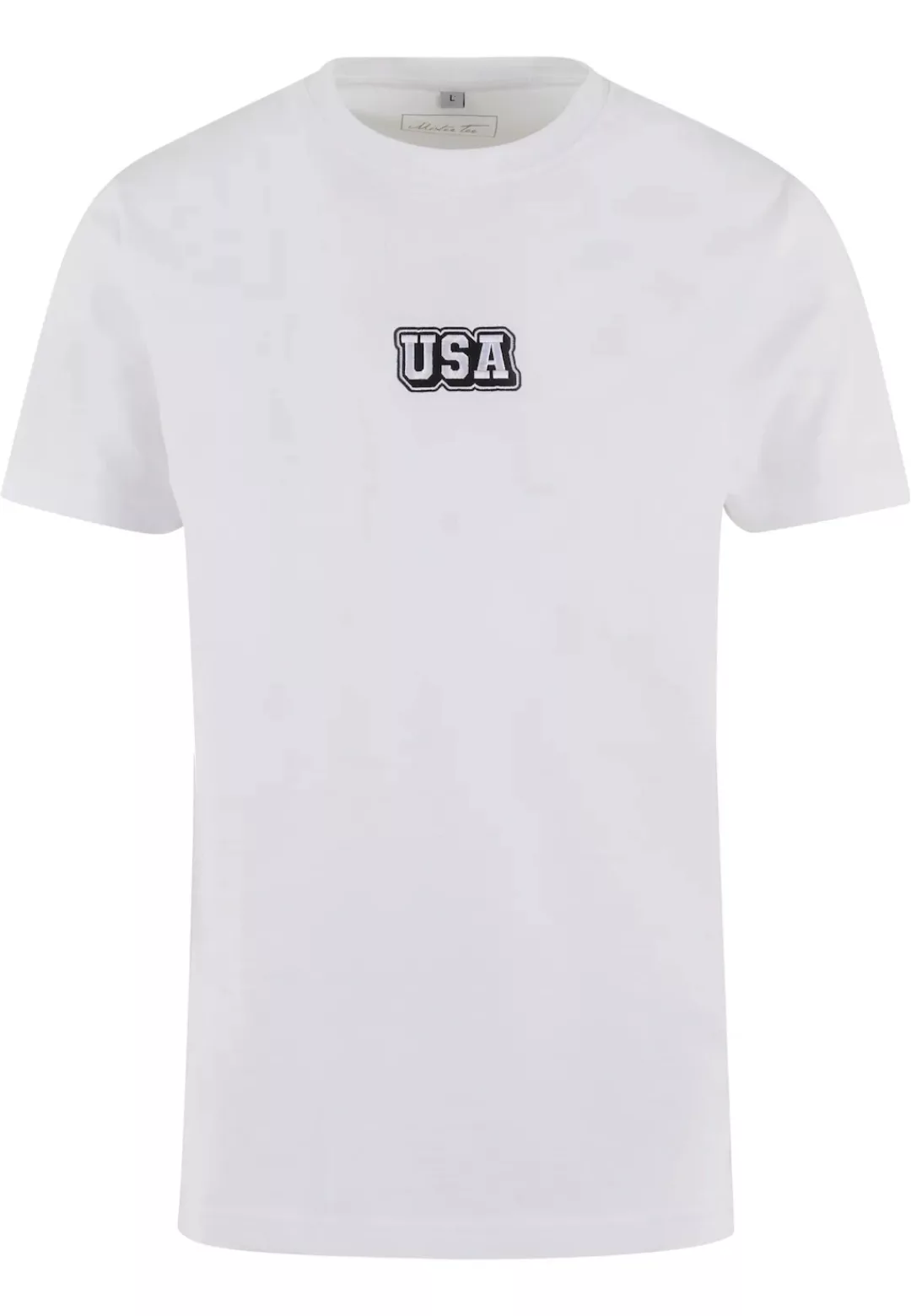 MisterTee T-Shirt "MisterTee USA College Wording Patch Tee", (1 tlg.) günstig online kaufen