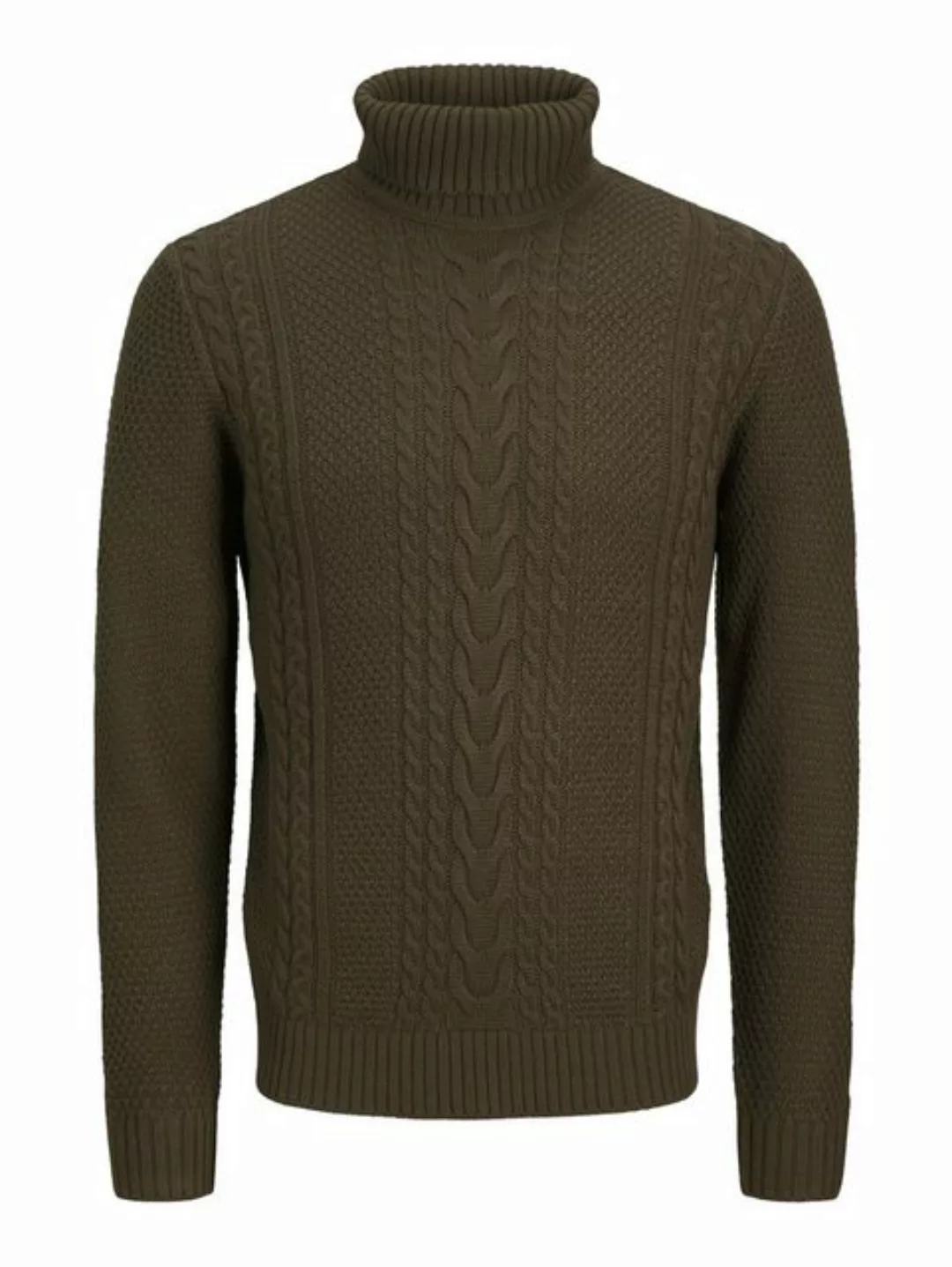 Jack & Jones Rollkragenpullover JJCRAIG KNIT ROLL NECK AW24 mit Zopfmuster günstig online kaufen