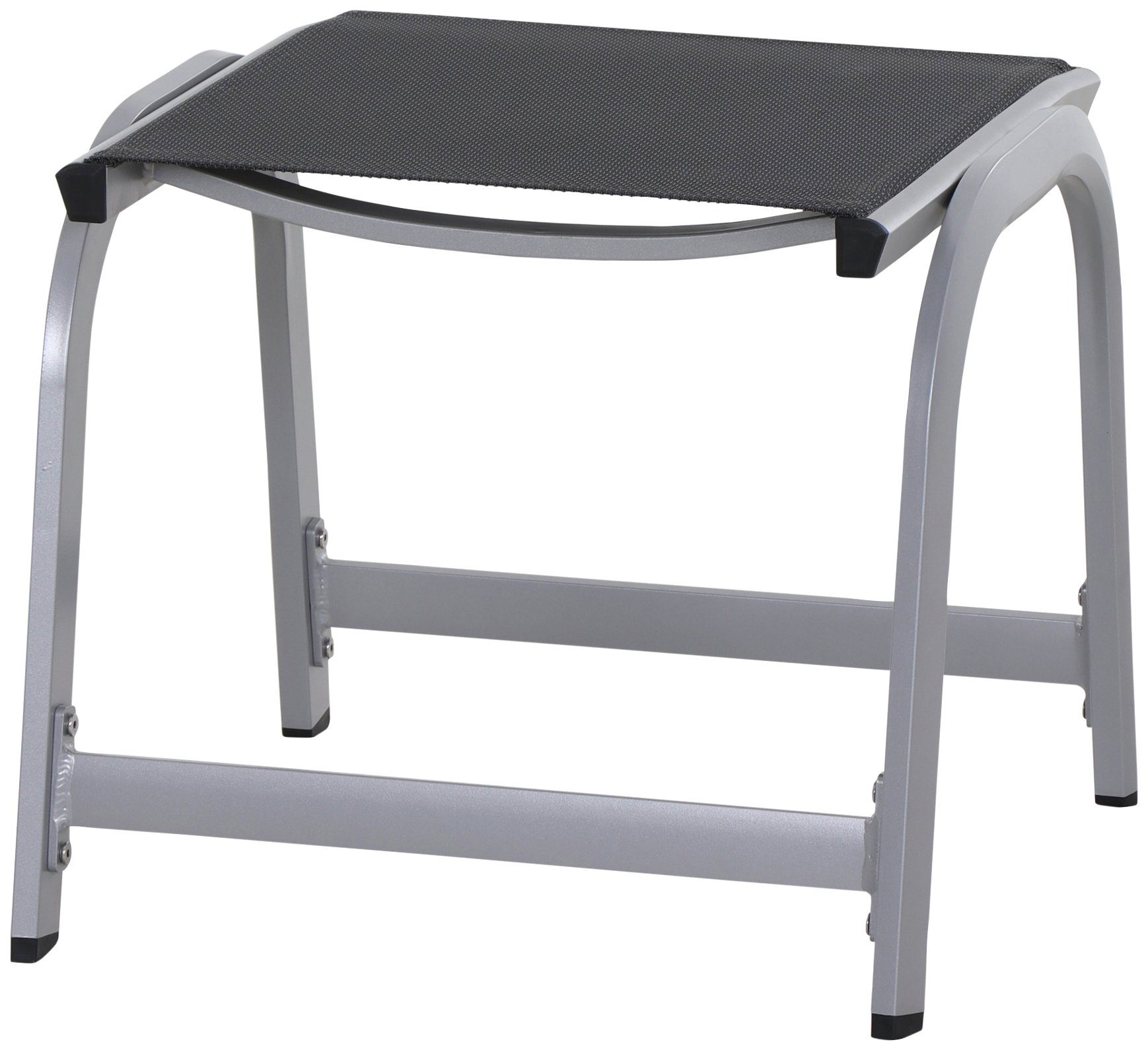Siena Garden Hocker Tesoro 52 cm x 51 cm x 44 cm Anthrazit Matt günstig online kaufen