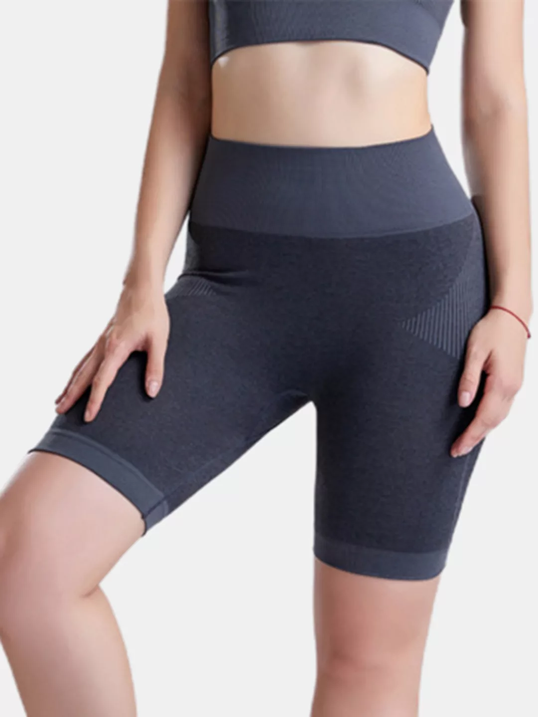 Frauen gebändert Biker Shorts Patchwork trocken Quick Sports Panty günstig online kaufen