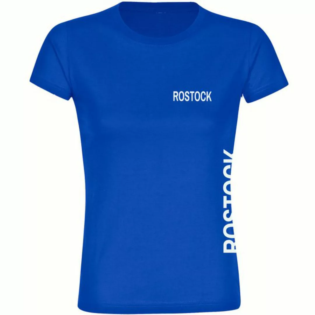 multifanshop T-Shirt Damen Rostock - Brust & Seite - Frauen günstig online kaufen