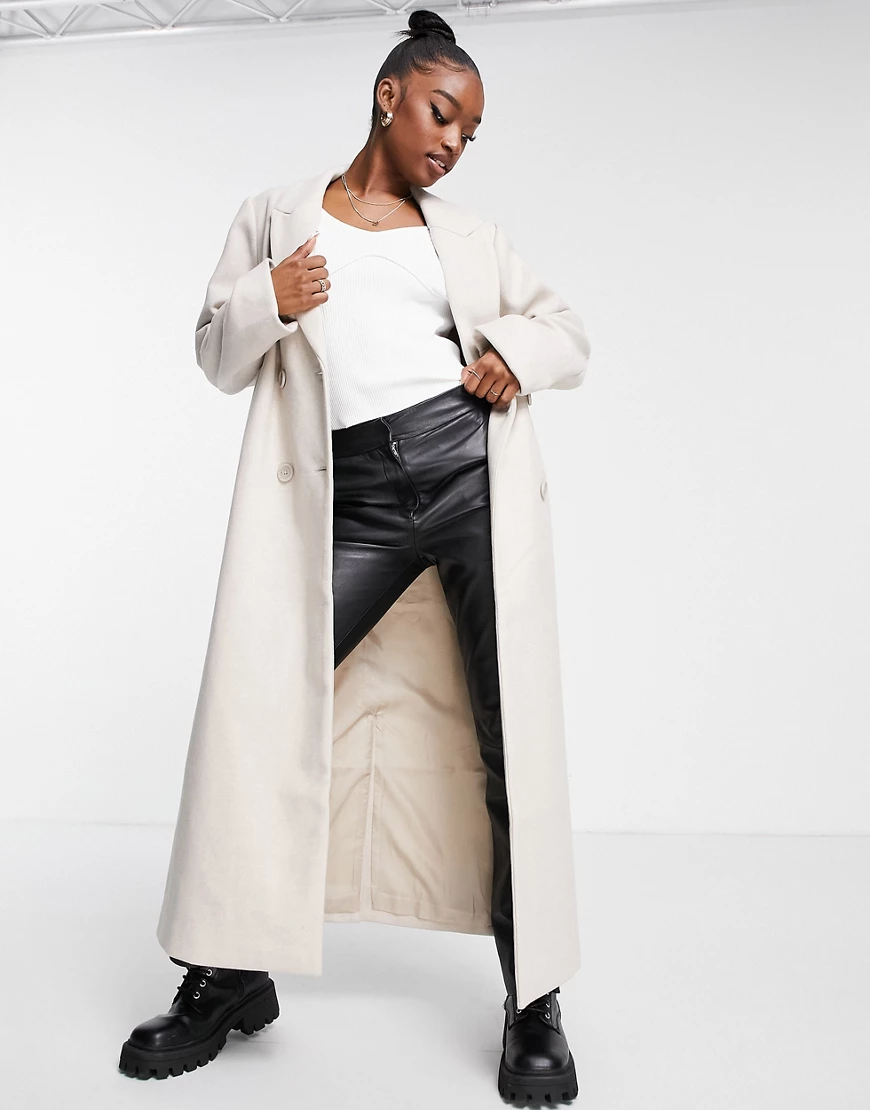 NA-KD – Eleganter Mantel in gebrochenem Weiß günstig online kaufen