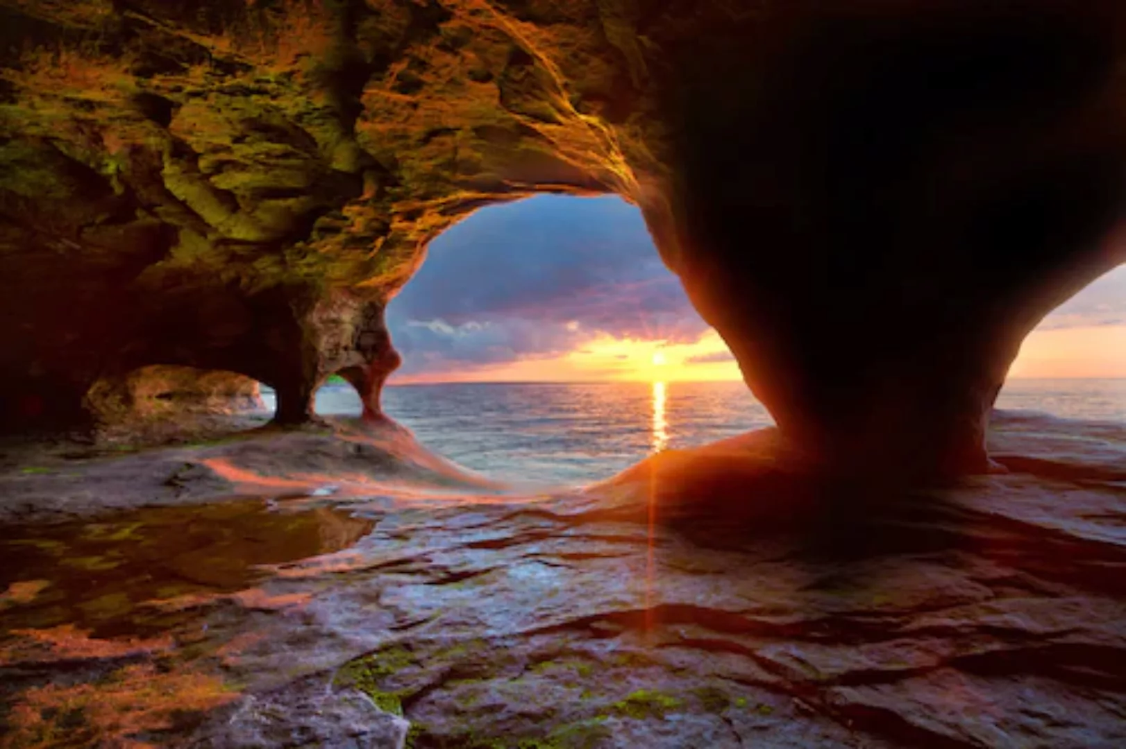 Papermoon Fototapete »Sea Caves Lake Superior« günstig online kaufen