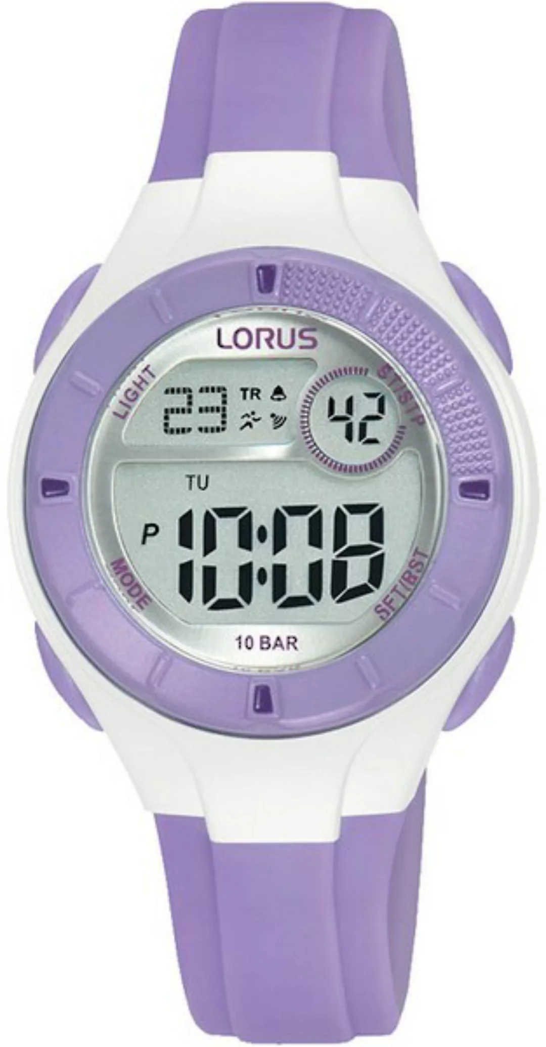 LORUS Chronograph »R2347PX9«, Armbanduhr, Quarzuhr, Kinderuhr, digital, Sil günstig online kaufen