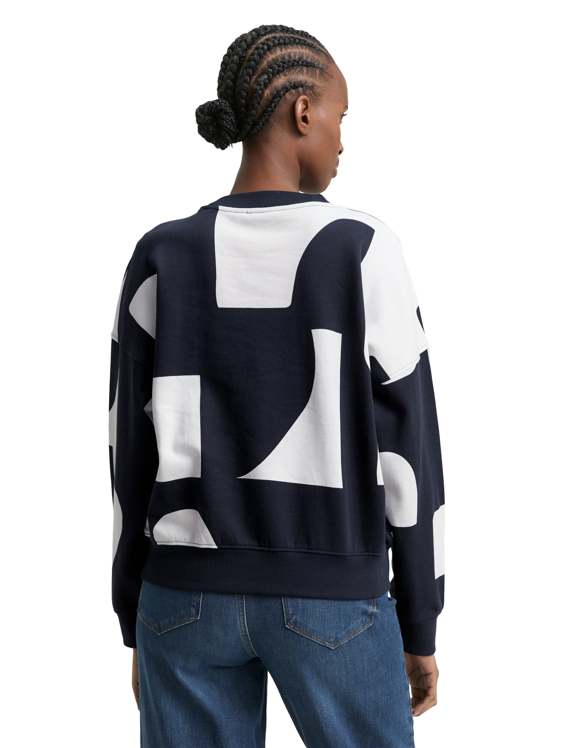 TOM TAILOR Denim Sweatshirt, mit All-Over Print günstig online kaufen