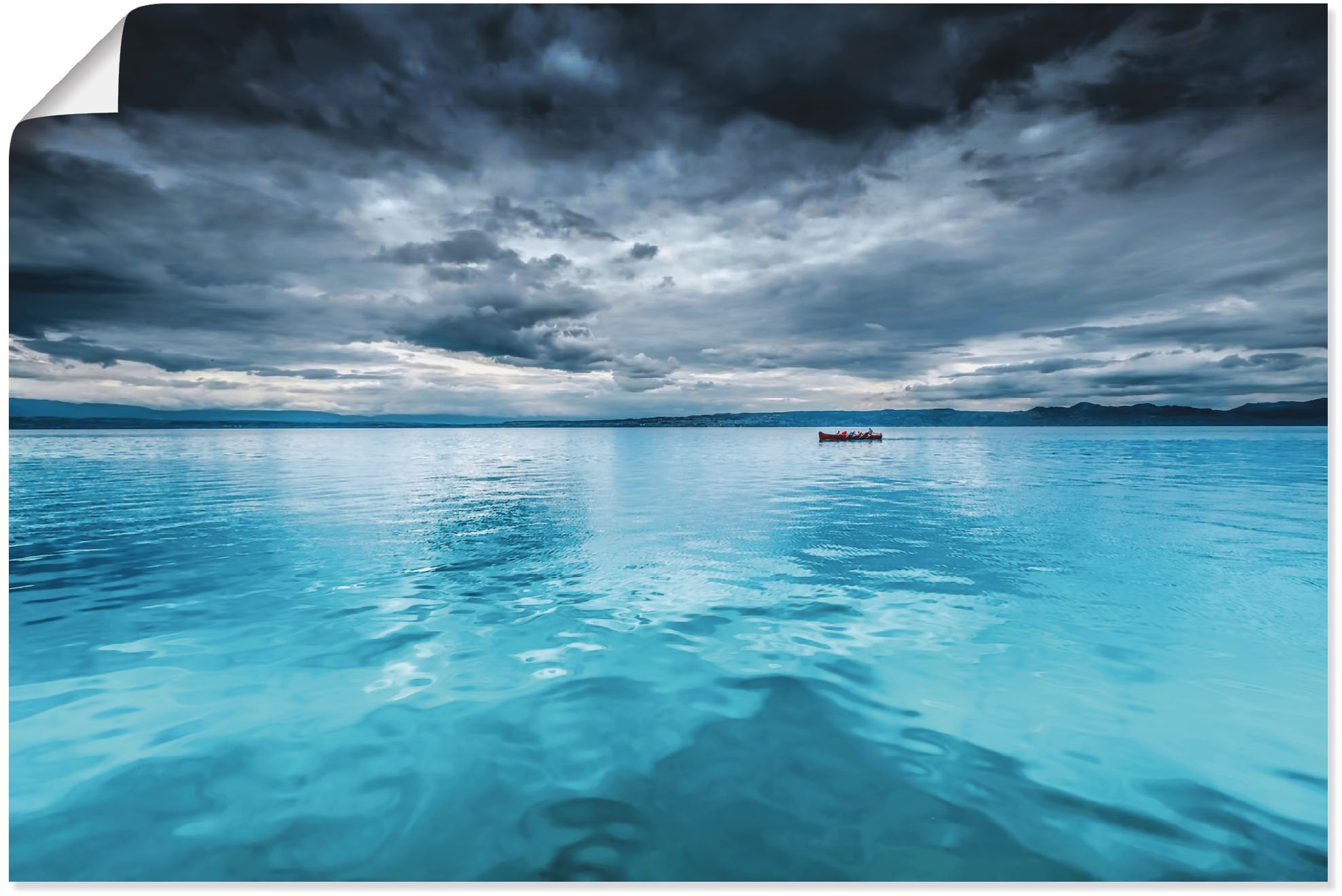 Artland Wandbild "Mystischer See mit Boot", Gewässer, (1 St.), als Alubild, günstig online kaufen