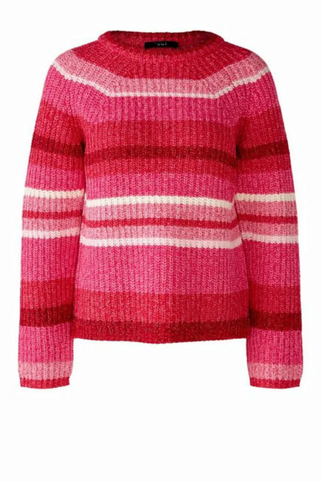Oui Strickpullover Oui Damen Pullover Iconic Garnmix - pink red 44 (1-tlg) günstig online kaufen