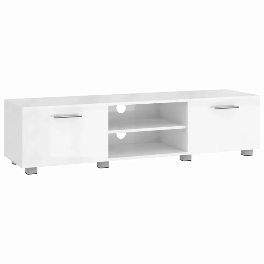 Vidaxl Tv-schrank Hochglanz-weiß 140x40x35cm Holzwerkstoff günstig online kaufen