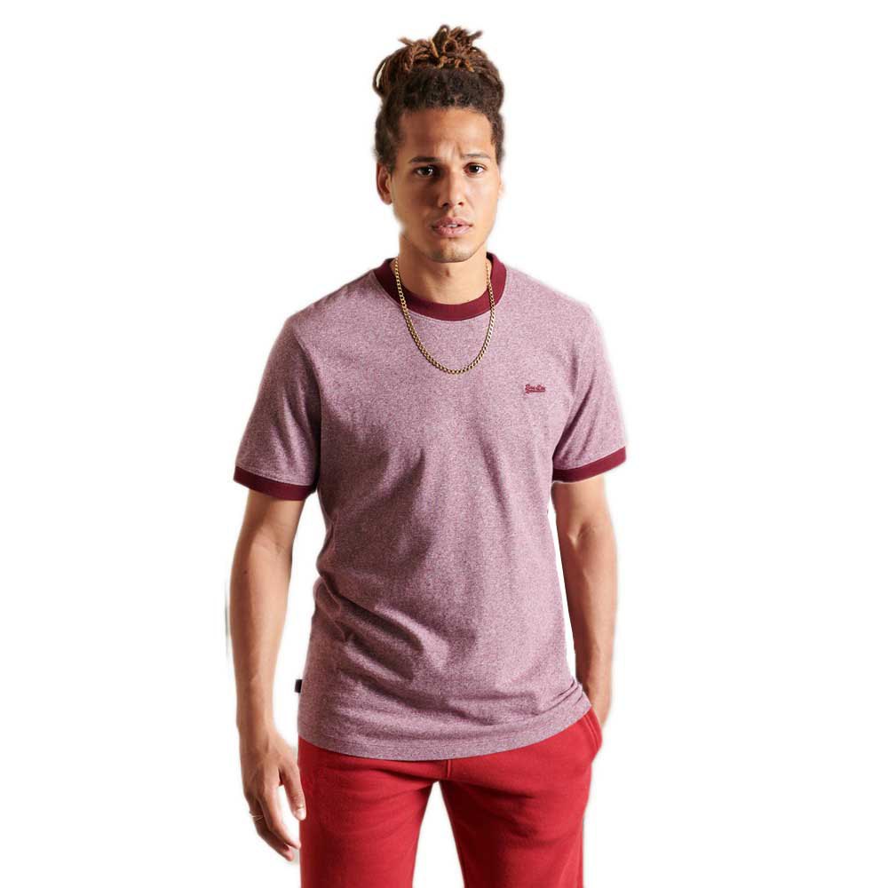 Superdry Vintage Ringer Kurzärmeliges T-shirt S Beach Burgundy Grit günstig online kaufen