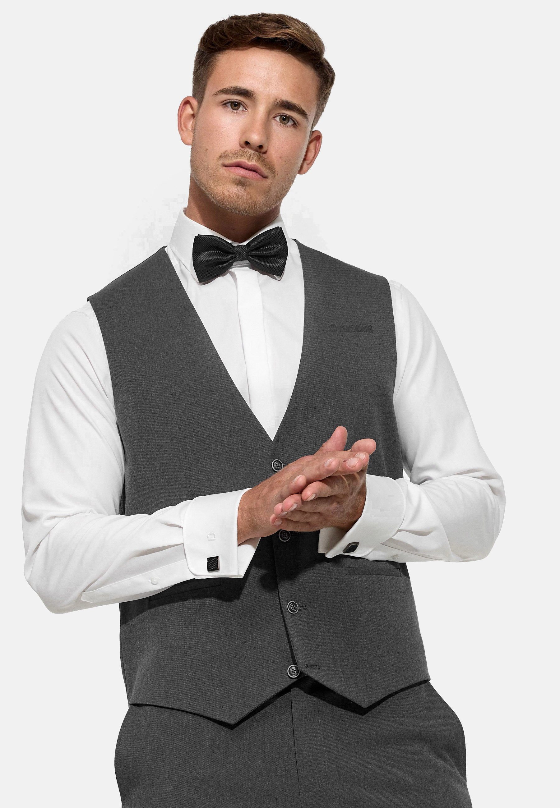 Jeff Anzugweste Nikolaj Plain mit kunstvoll günstig online kaufen