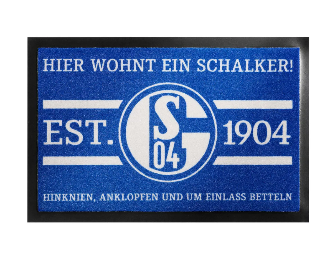 FC Schalke 04 Fußmatte Hier wohnt ein Schalker günstig online kaufen