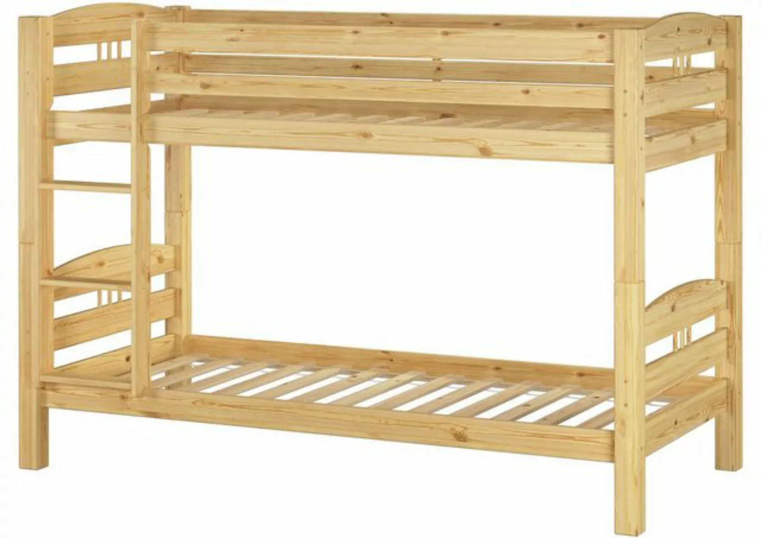 ERST-HOLZ Etagenbett Kinderetagenbett 90x200 massiv Kiefer Stockbett Hochbe günstig online kaufen