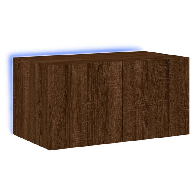 vidaXL TV-Schrank TV-Wandschrank mit LED-Leuchten Braun Eichen-Optik 60x35x günstig online kaufen