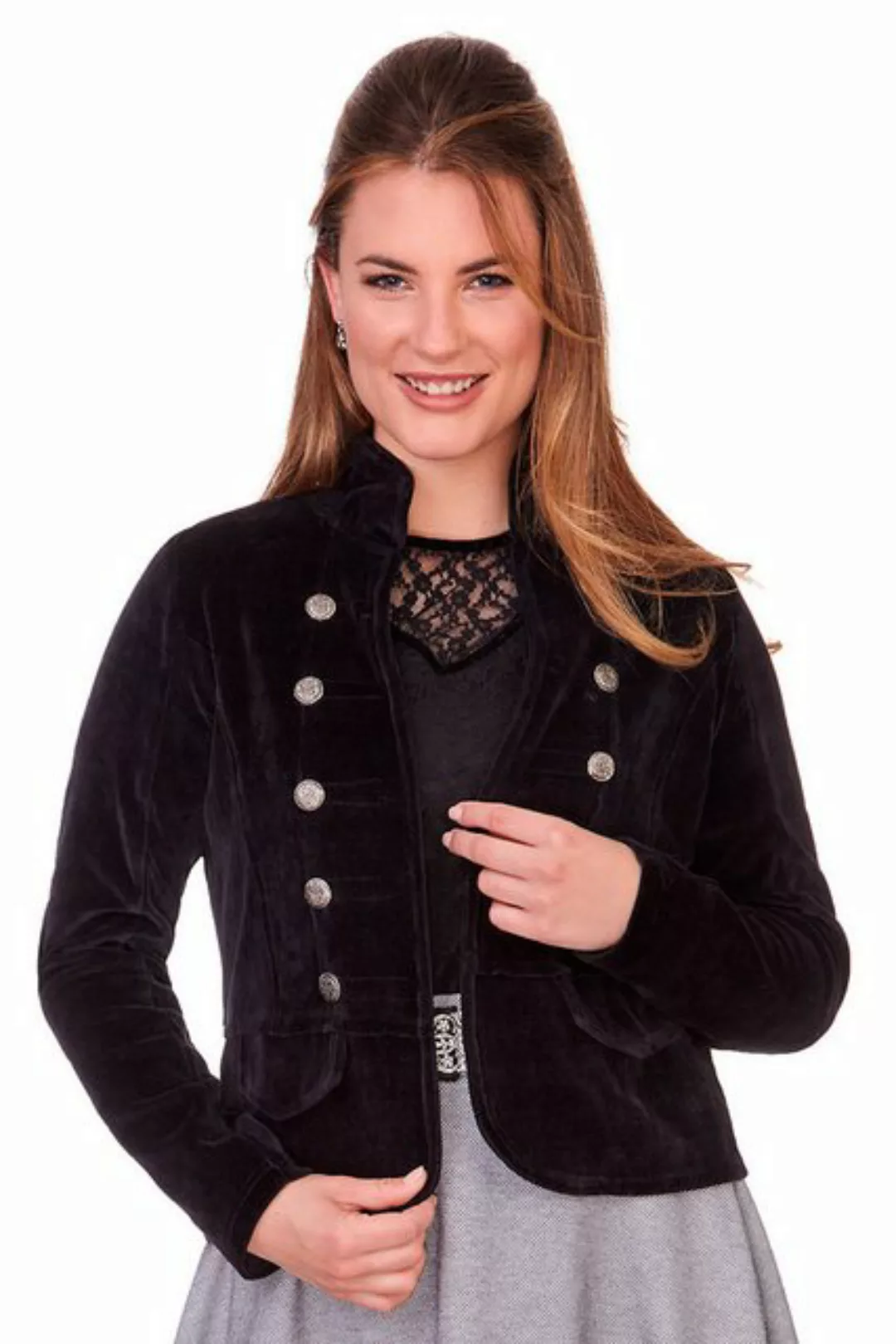 Hangowear Trachtenjacke Samtjacke Damen - SALLY - schwarz günstig online kaufen