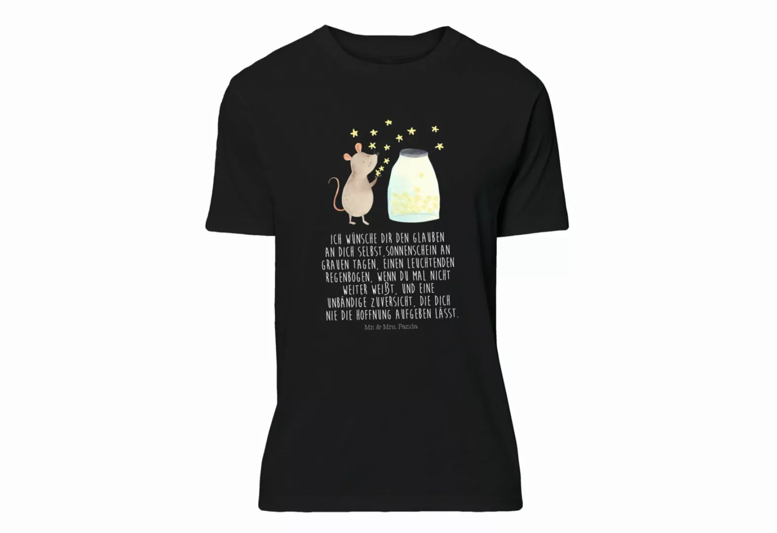 Mr. & Mrs. Panda T-Shirt Maus Sterne - Schwarz - Geschenk, Männer, Taufgesc günstig online kaufen