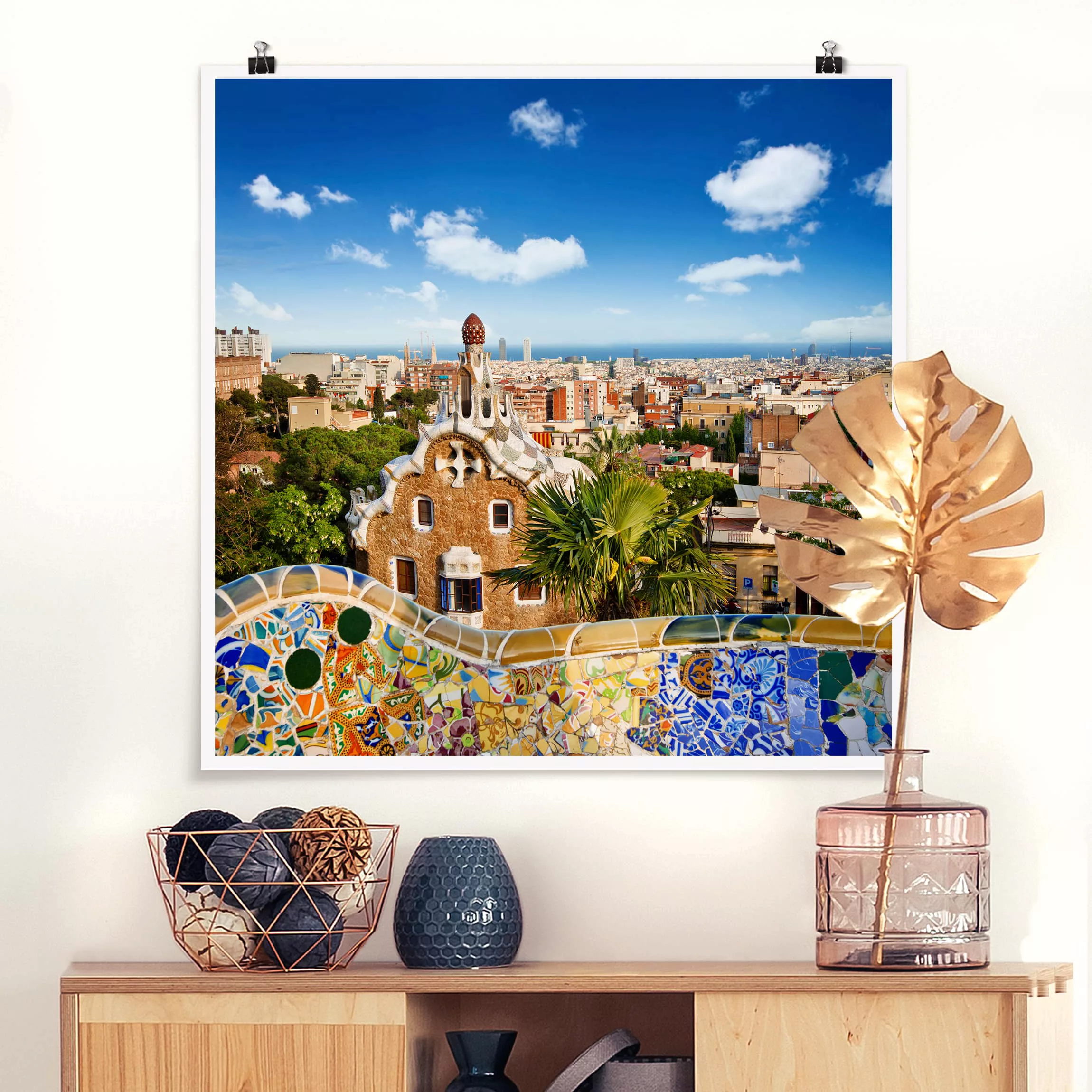 Poster Architektur & Skyline - Quadrat Barcelona günstig online kaufen