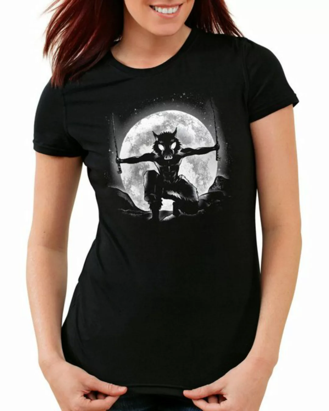 style3 T-Shirt Moonlight Boar demon slayer anime japan manga cosplay günstig online kaufen