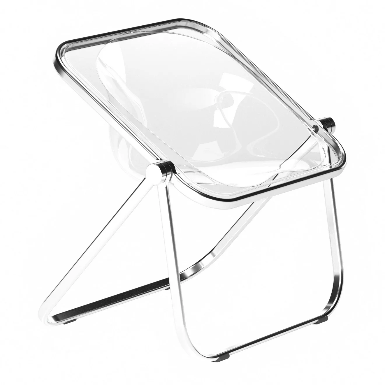 Castelli - Plona Klappstuhl - transparent/Plexiglas/BxTxH 47x46x75cm/Gestel günstig online kaufen