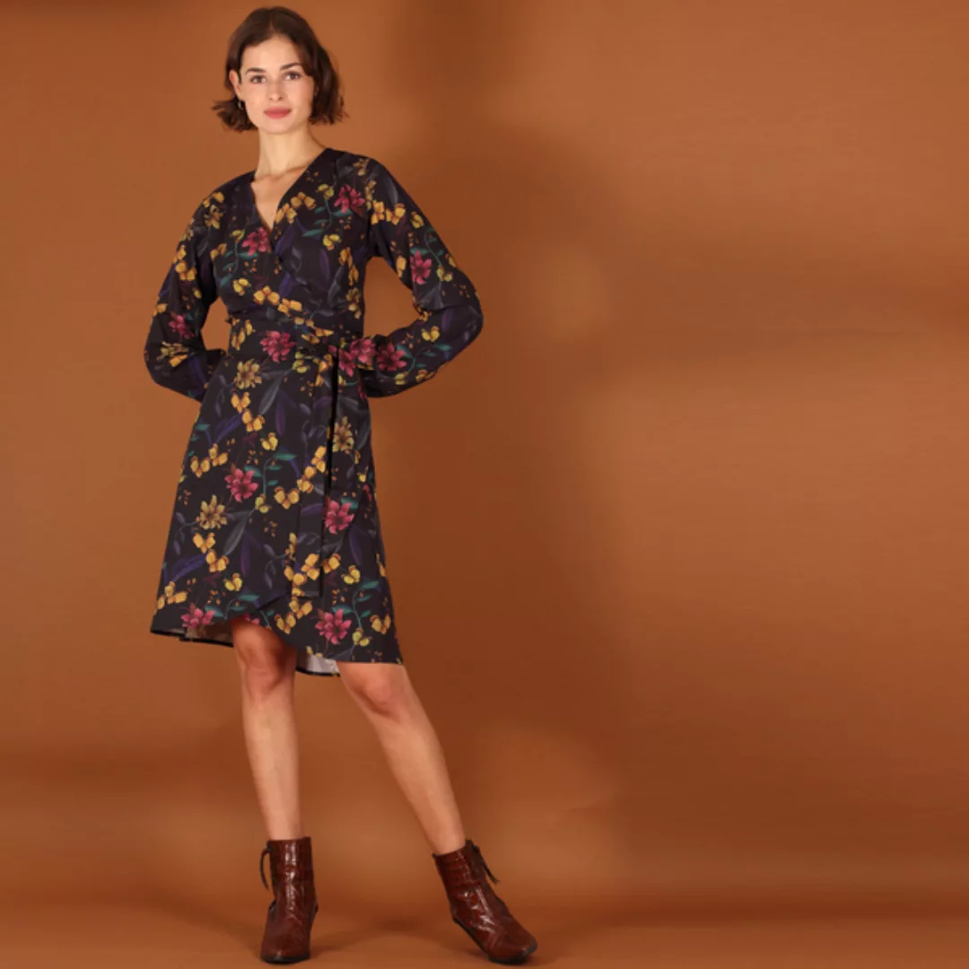 Florales Wickelkleid Lana Aus Bio Baumwolle (Kba) günstig online kaufen