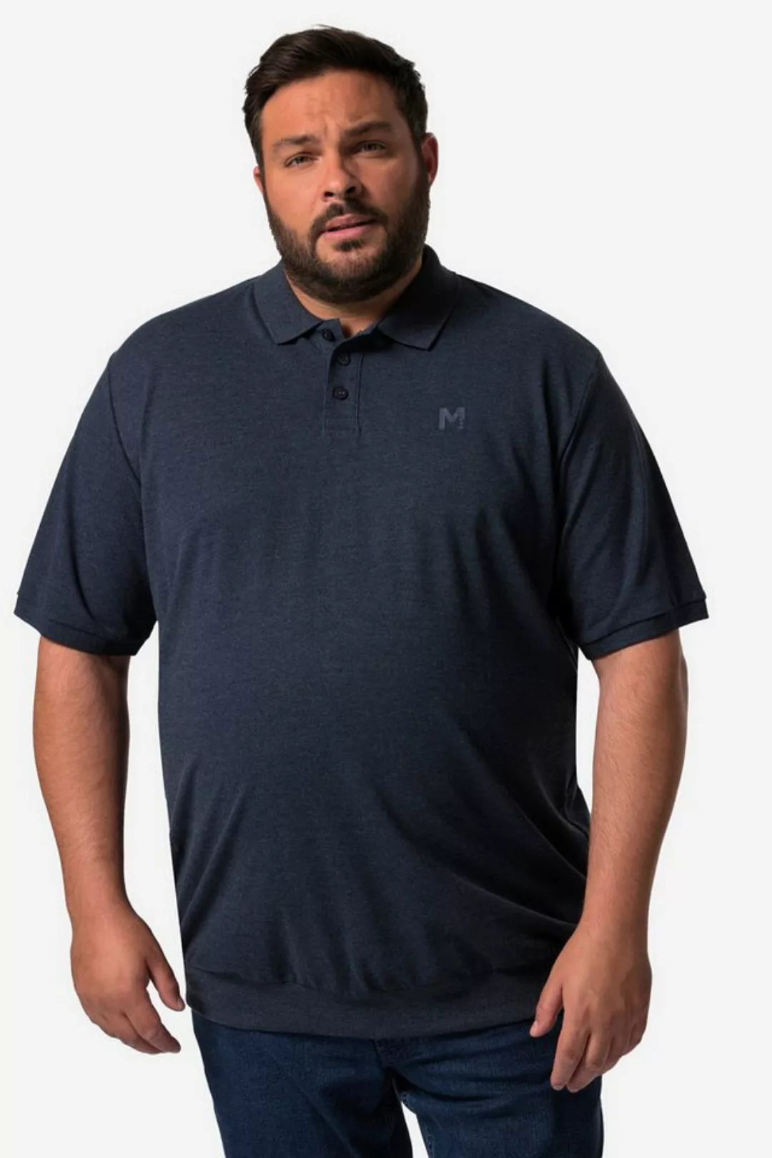 Men Plus Poloshirt Men+ Poloshirt Bauchfit Basic Piqué Halbarm günstig online kaufen