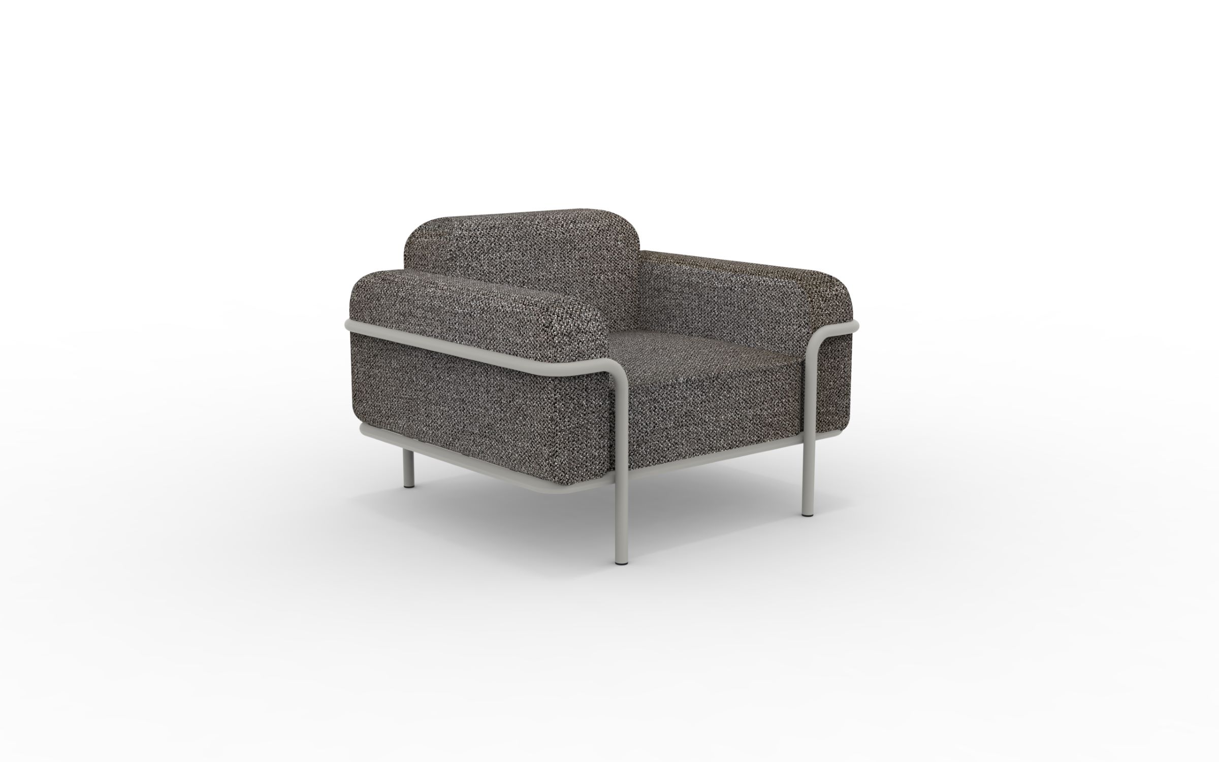 Hug bequemer Outdoorsessel - Lounge-Möbel Grau, Schlamm günstig online kaufen