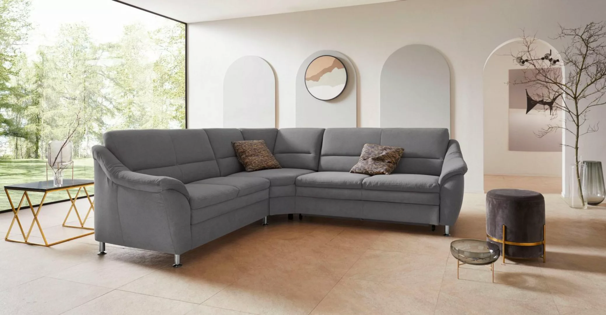 Places of Style Ecksofa "Cardoso L-Form", mit Trapezecke für mehr Sitzkomfo günstig online kaufen